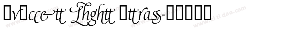 Avocet Light Xtras字体转换